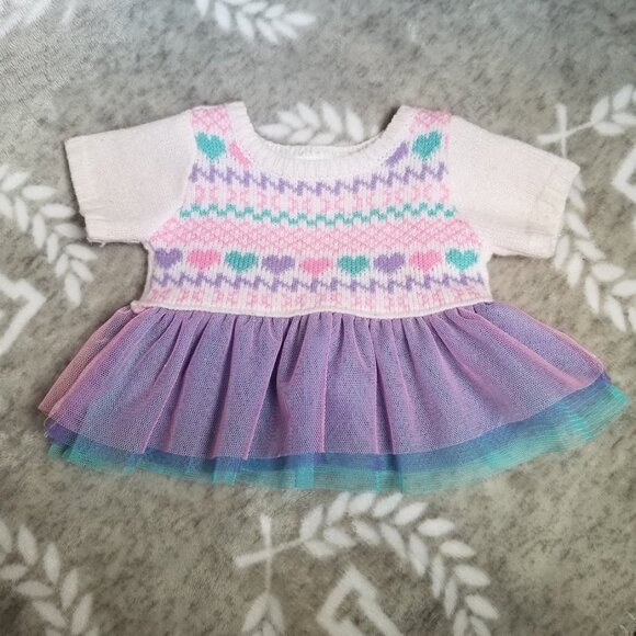 Build A Bear Workshop Sweater Dress Clothes Accessory Girl Tutu - Picture 1 of 3